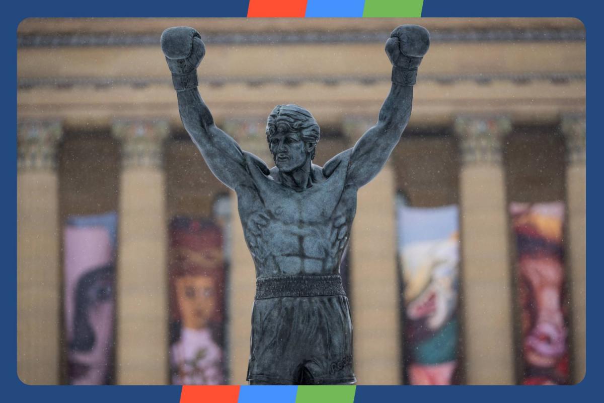 La statue de Rocky à Philadelphie, symbole d'une malédiction sportive selon les supporters locaux